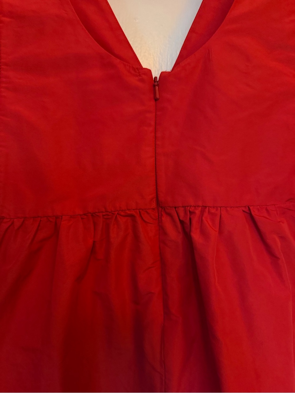 Maeve by Anthropologie Volume-Sleeve Babydoll Dress Red Sz M - Picture 6 of 9